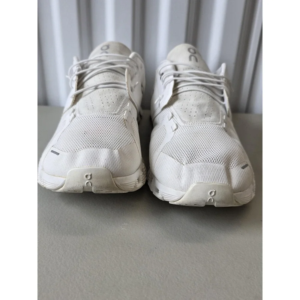 On Cloud Running Shoes Mens Size 12 White Mesh Low Top Sneakers